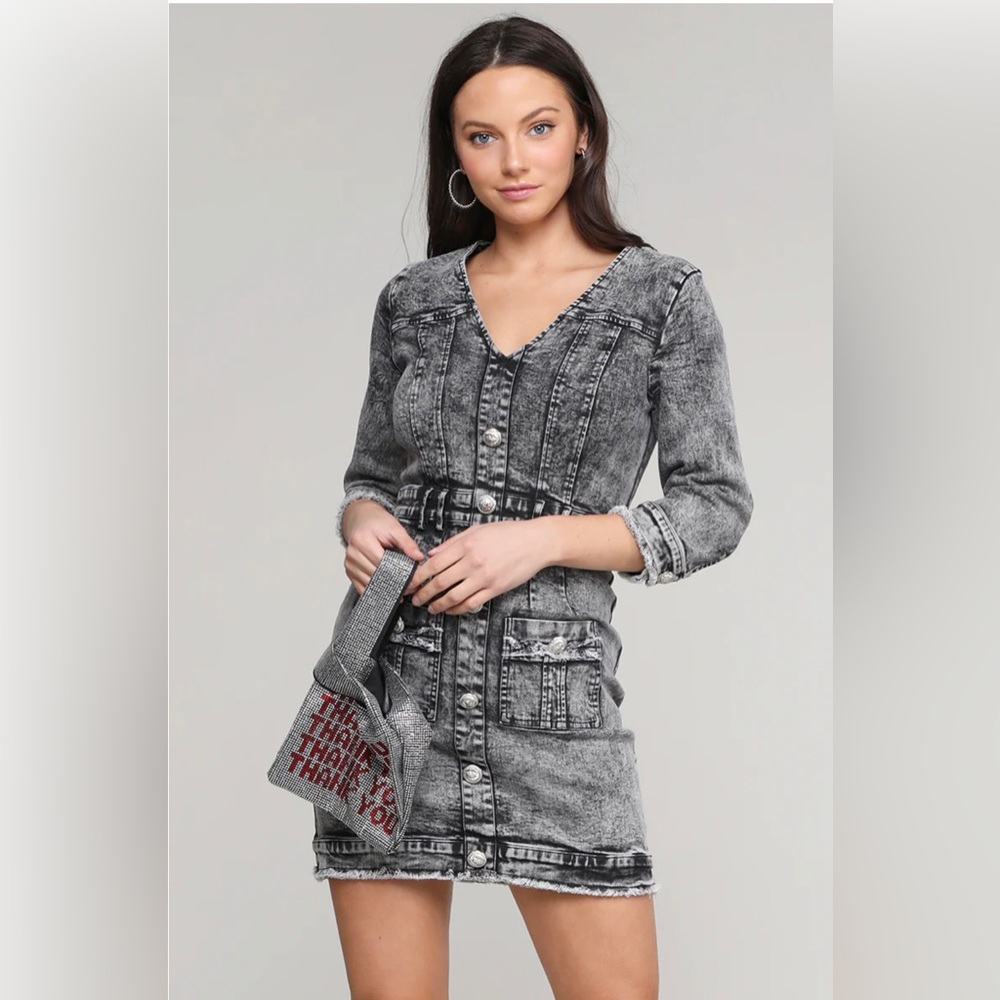 MEBON BY MACHINE JEANS || Alexa Denim Dress. Sz. S
